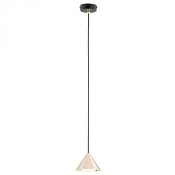 Lámpara de Suspensión Elit EPIKASA, Acero con Recubrimiento en Polvo Negro y Oro, Dimensiones 12x100x12 cm