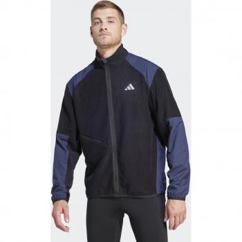 Chaqueta de hombre Conquer the Elements adidas, chaqueta running, color negro, talla L
