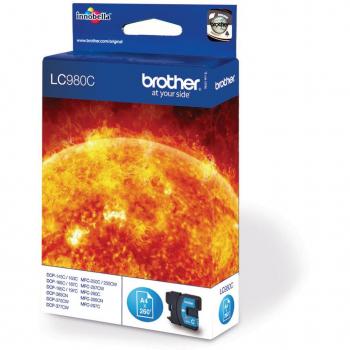 Cartucho de Tinta Original Brother LC-980C - Cian - 260 Páginas