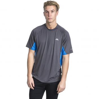 Trespass brewly – Hombres De Secado Rápido elástico Camiseta, Hombre, Color Gris Oscuro, tamaño Medium