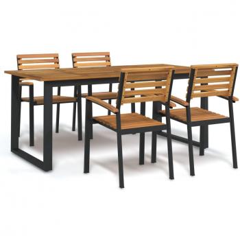 Acacia Metal 5-Piece Outdoor Dining Set