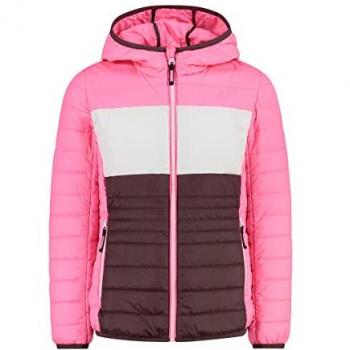 CMP Hooded Puffer Jacket for Girls, Plum-Pink Fluo, Age 12