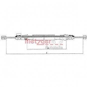 Cable de freno de mano METZGER 11.6582 para Renault Clio I, trasero izquierdo y derecho, compatible con frenos de disco