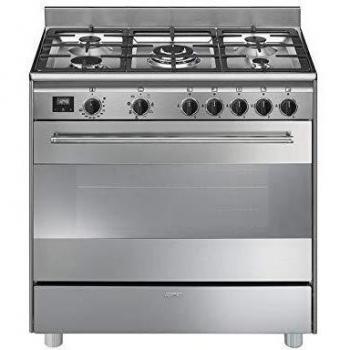 Cocina Smeg BG91X9-1 INOX 5 Fuegos Horno Gas Natural