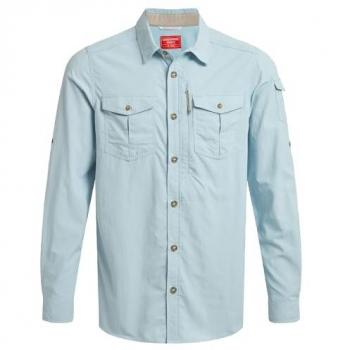 Camisa de Manga Larga Craghoppers NosiLife Adventure III para Hombre en Azul Niagara 2XL