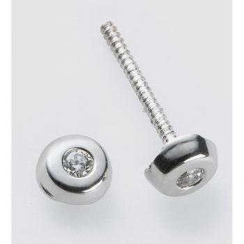 Pendientes de bebé de oro con circonita, delicados y elegantes