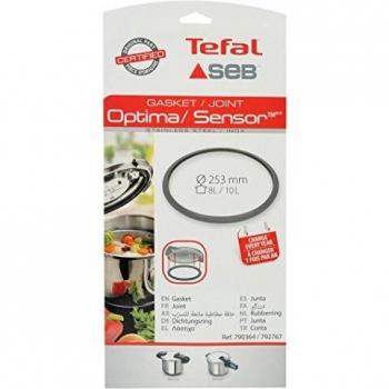 Junta de acero inoxidable para olla a presión Tefal/Seb Sensor/Óptima 10L - Diámetro 253 mm