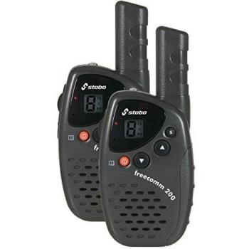 Walkie-Talkie Stabo Freecomm 200 PMR, Alcance de 5 km, Set de 2 Unidades