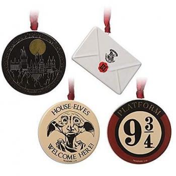 Set de Decoración Harry Potter - 4 Piezas (Carta, Hogwarts, Dobby, Andén 9 3/4)