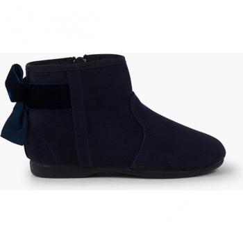 Botas de niña de terciopelo con cremallera Pisamonas