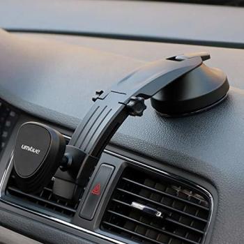 Umitive soporte magnetico coche soporte movil para coche con ventosa para salpicadero 360 rotacion brazo telescopico ajustable soporte iman movil coche para iphone samsung huawei
