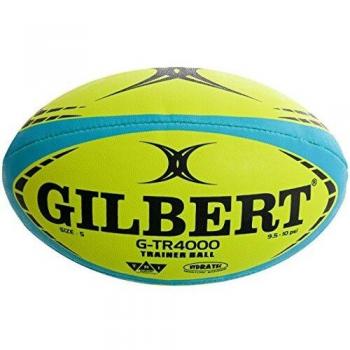 Balón de Rugby Gilbert G-TR4000 Fluorescente Talla 4 con Tecnología TRI Grip