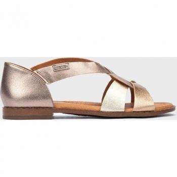 Sandalias planas de piel ALGAR W0X en color plata con elástico