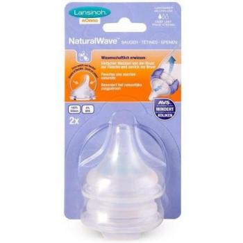 Tétinas Lansinoh Natural Wave S, 2 piezas, flujo lento