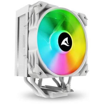Disipador de CPU Sharkoon A40 RGB Blanco 120mm con Ventilador ARGB PWM y 4 Heatpipes TDP 220W