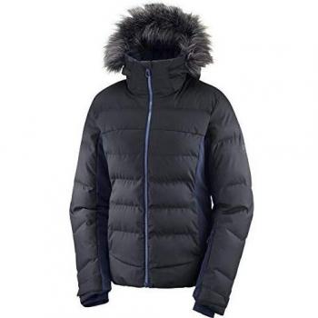 SALOMON Stormcozy Jkt W Chaquetón con Capucha para esquí, Mezcla de sintéticos, Mujer, Azul