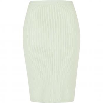 Urban Classics Women's Light Mint Rib Knit Midi Skirt