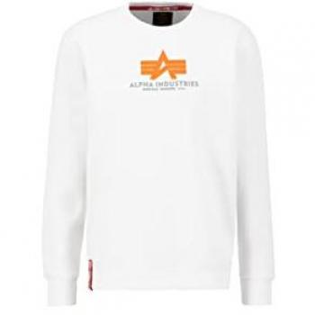 Alpha Industries Men's Basic Rubber Sweatshirt White M