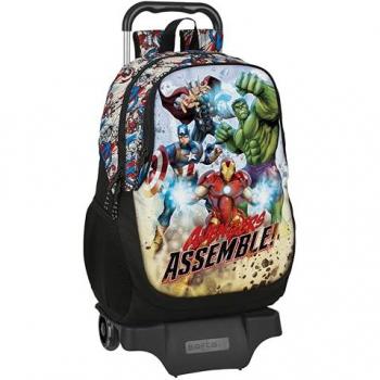 Mochila Escolar con Ruedas The Avengers Forever Multicolor 32 x 44 x 16 cm
