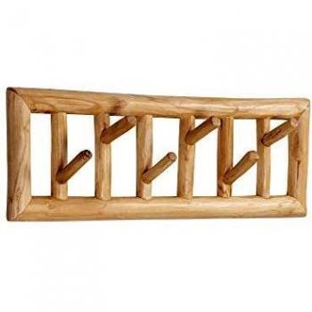 Kave Home - Perchero Athina de Madera Maciza de Teca