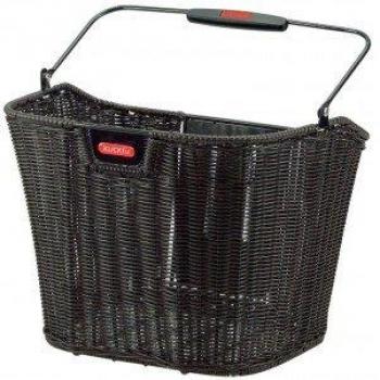 Cesta p.la RD Klickfix negro trenzada, s.adaptador, 16 litros