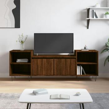 Mueble para TV de madera contrachapada marrón roble 160x35x55 cm vidaXL