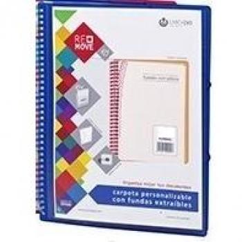 Carchivo 8422951045282 - Carpeta Remove personalizable de 40 fundas extraíbles, color azul