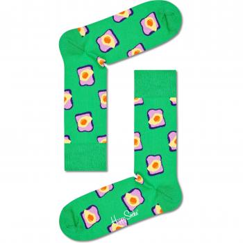 Happy Toast Socks - Light Yellow, Orange, Light Purple, Purple - Size: 41-46