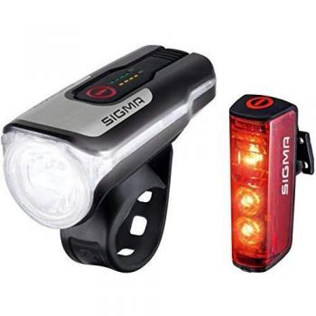 SIGMA SPORT - LED bicycle light set Aura 80 and Blaze | StVZO approved, battery-operated front light and rear light with brake function