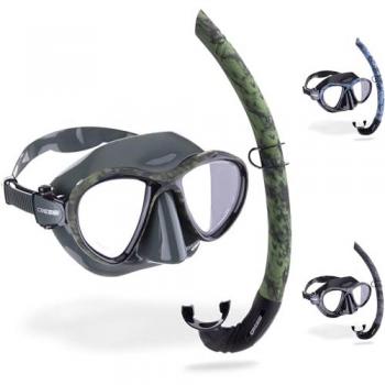 Cressi Kit de Buceo Metis y Corsica, Máscara y Tubo, Camuflaje Verde, Unisex Adulto, Talla Única