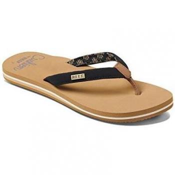 Reef Cushion Sands Women's Flip Flops - Black/Tan