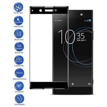 Todotumovil Protector de Pantalla Xperia XA1 Negro Completo 3D Cristal Templado Vidrio Curvo para movil