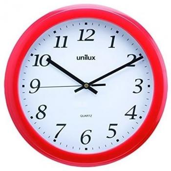 Unilux Rainbow - Reloj de pared, color rojo