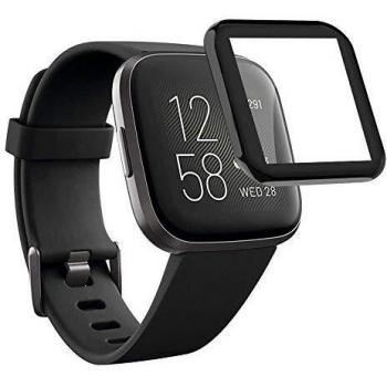 MoKo 2-PZS Protector de Pantalla Compatible con Fitbit Versa 2, Premium [Anti-Rasguños] HD Claro Anti-Burbujas Cubierta para Fitbit Versa 2 Smartwatch - Claro