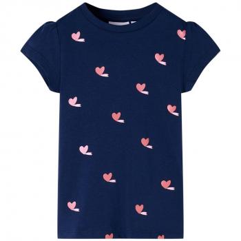 Camiseta infantil azul marino 116