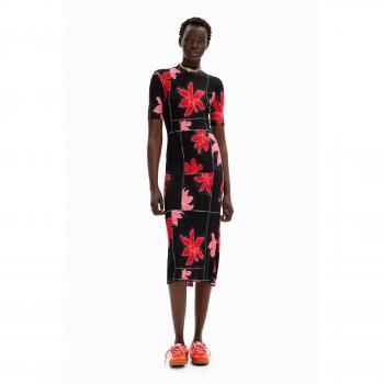 Desigual Quebec Black Regular Fit Summer Dress for Women