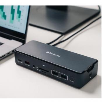 Verbatim 15-in-1 USB-C Pro Docking Station with 256GB Vi3000 SSD Enclosure