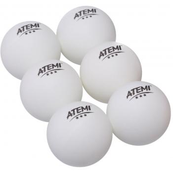 Atemi - Pack de 6 Pelotas de Ping Pong, Blanco, M