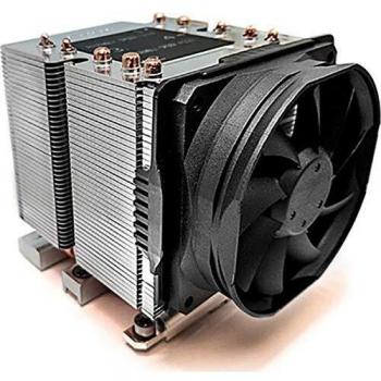 Enfriador de Procesador Inter-Tech B-14 con Ventilador de 8 cm, Compatible con LGA3647, Aluminio Negro y Plata