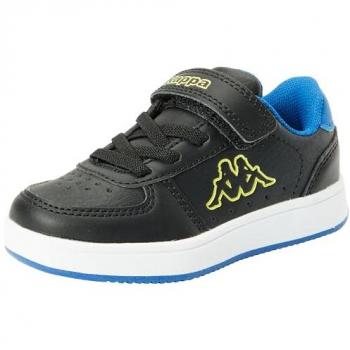 Kappa Logo Malone Kid Zapatillas Unisex para Niños con Cordones Elásticos y Velcro, Color Blanco, Diseño Moderno para Vuelta al Cole