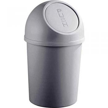 Papelera Push de Plástico 13L Color Gris Claro H490xØ253mm Helit