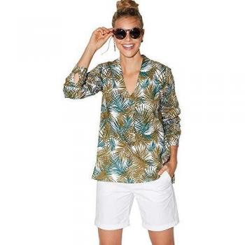Bermuda Pinzas en la Espalda Mujer by Vencastyle - 010160,Blanco,52