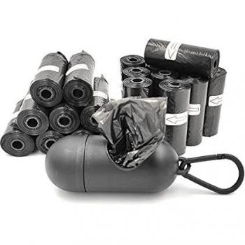 One Pet One Life- 300 Bolsas para Caca Excremento de Perro con Dispensador Porta Bolsa+Clip Correa, Bolsita, Plástico,Heces con Portabolsas Clip Correa