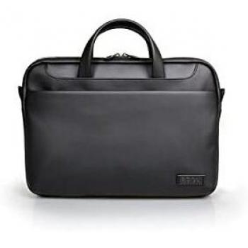 Port Designs Zurich Top Loading Padded Case Shoulder Bag for 14/15.6-Inch Laptops, Black