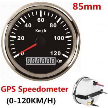 ELING Impermeable KM GPS Velocímetro Odómetro 120KM/H Para Coche Motocicleta Tractor Camión Con Luz de Fondo 85mm 12V/24V