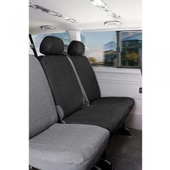 Coprisedili per Auto Walser in Tessuto Compatibili con VW T5, Doppia Panca Posteriore, Set di Protezioni per Sedili Van