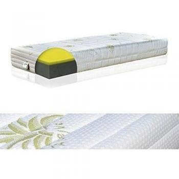 Loto memory Colchón H20 cm, 4 cm memory Visco Mientras con aceites esencial la flor ylang ylang - Aloe Vera, francés 150x190