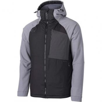 Chaqueta de hombre Ternua Kuantum Hybrid Hood Jkt M, forro polar, color negro, talla S