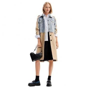 Desigual Women's Hybrid Denim Trench Coat Riga