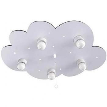 Plafón Wolke 5 luces gris nube